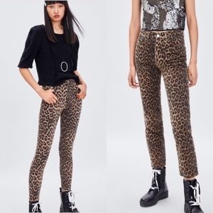 Zara Animal Print Skinny Jeans - NWT